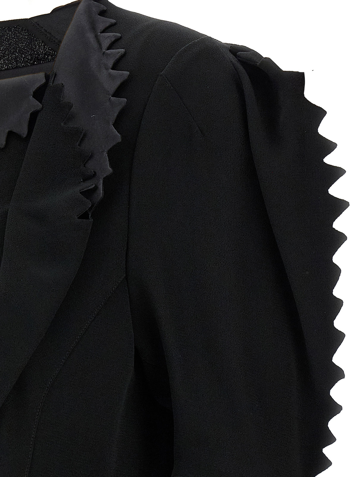 Prada Crêpe Cady Draped Top in Black | Made in Italy