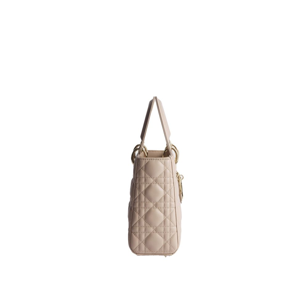 Dior Cannage Lamb Leather Handbag in Powder Beige | Made in Italy