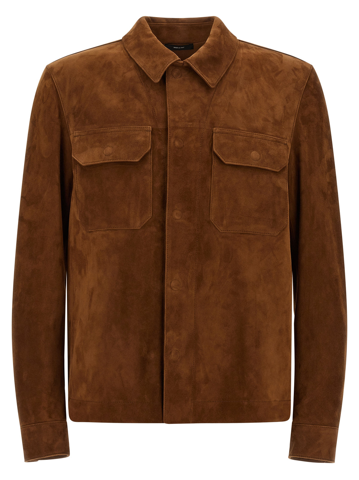 Tom Ford Lamb Leather Overshirt in Brown | Made in Italy