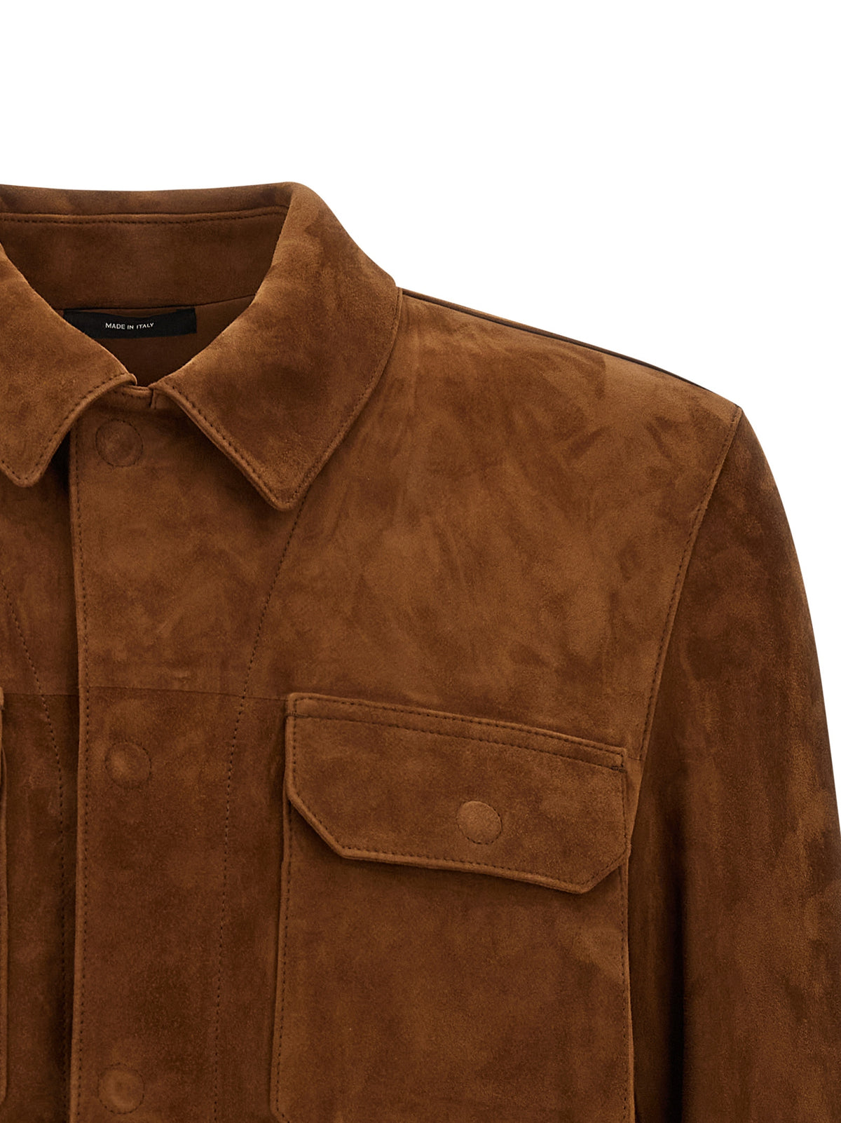 Tom Ford Lamb Leather Overshirt in Brown | Made in Italy