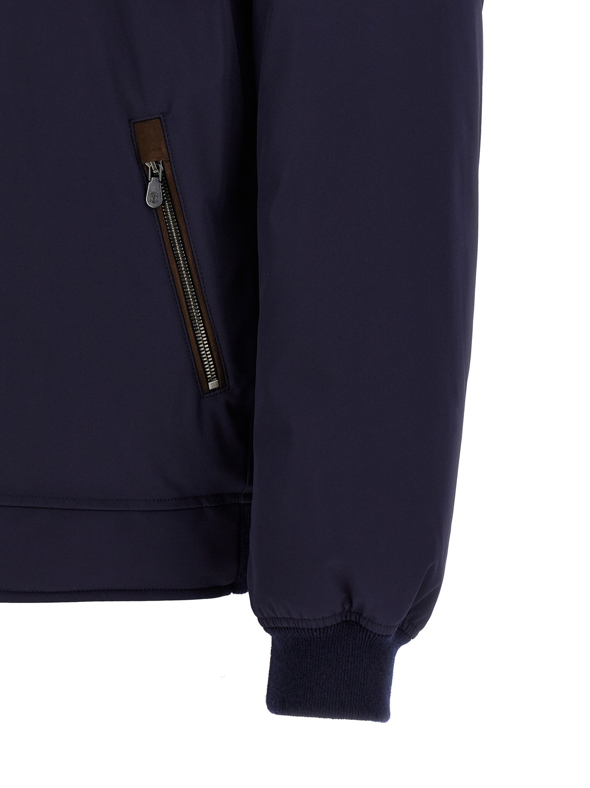 Brunello Cucinelli Polyamide Padded Jacket in Navy Blue | Made in Italy