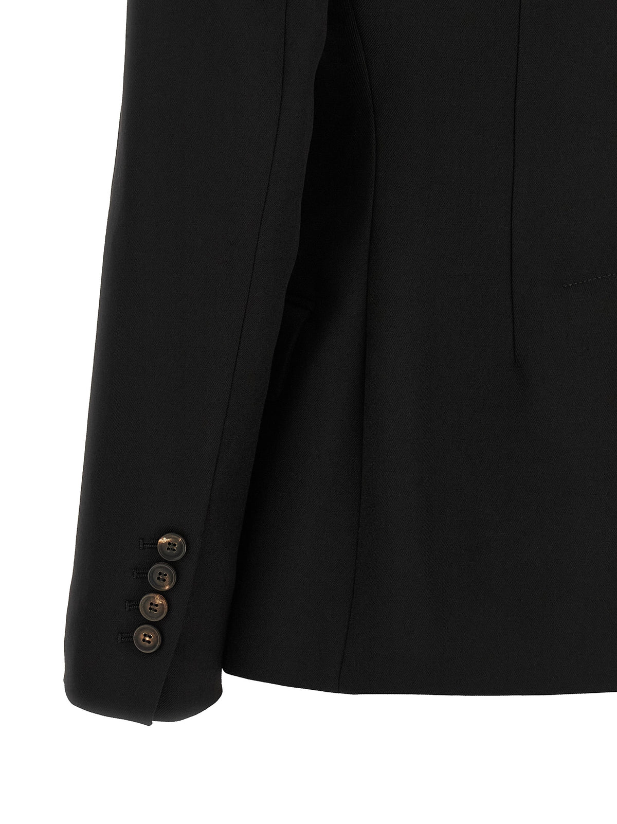 Brunello Cucinelli Virgin Wool Blazer in Black | Made in Italy
