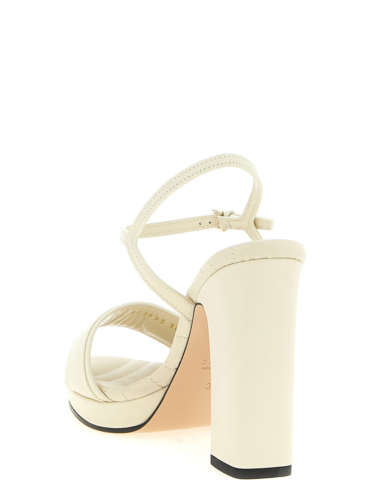 Gucci Double G Calfskin Sandals in White | Made in Italy