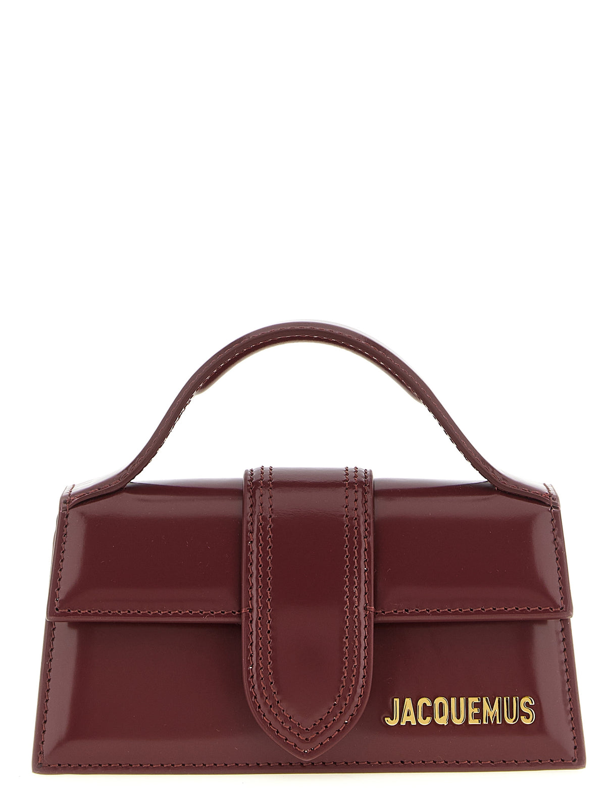 Jacquemus Le Bambino Patent Calfskin Handbag in Bordeaux | Made in Italy