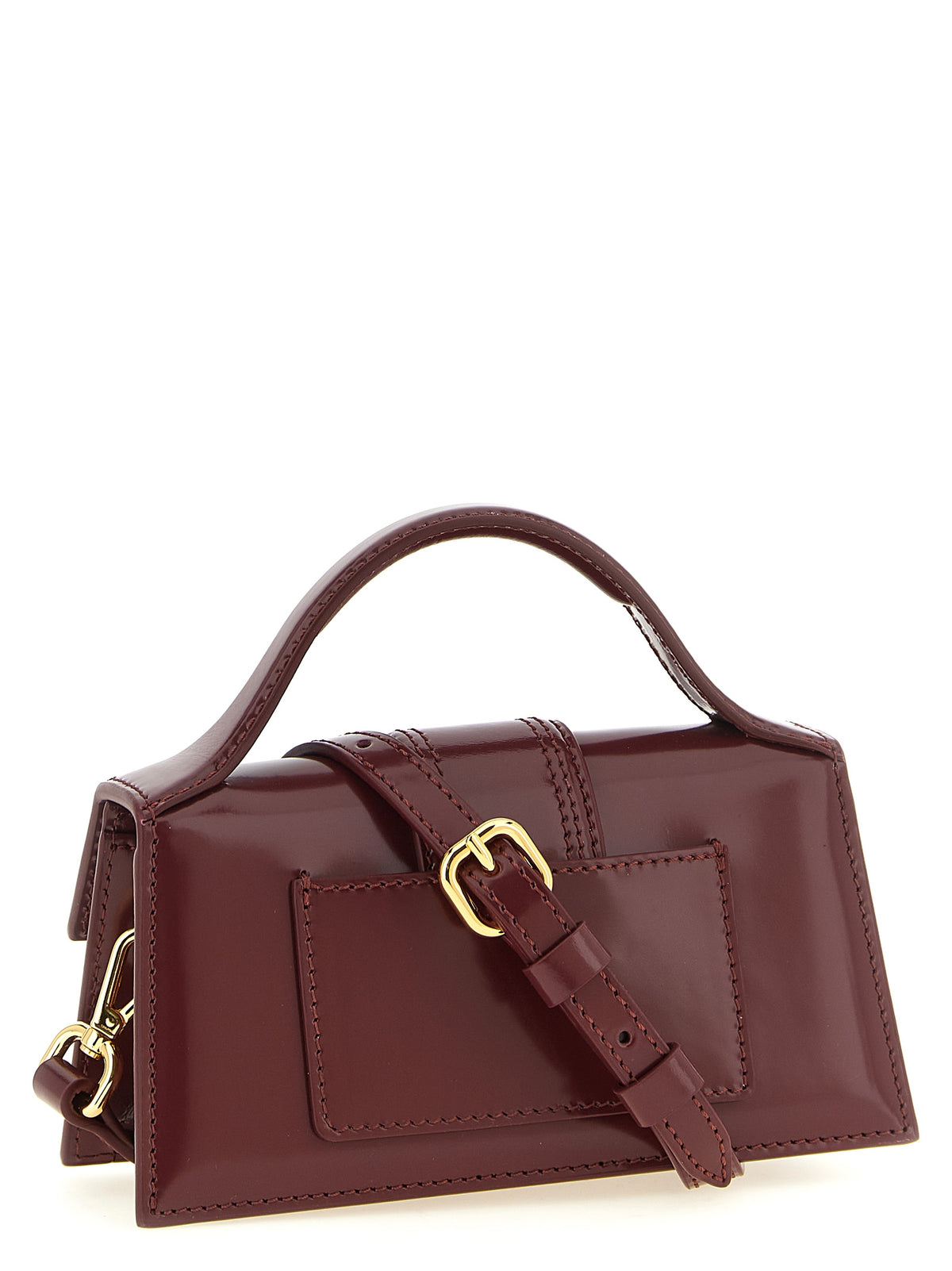 Jacquemus Le Bambino Patent Calfskin Handbag in Bordeaux | Made in Italy