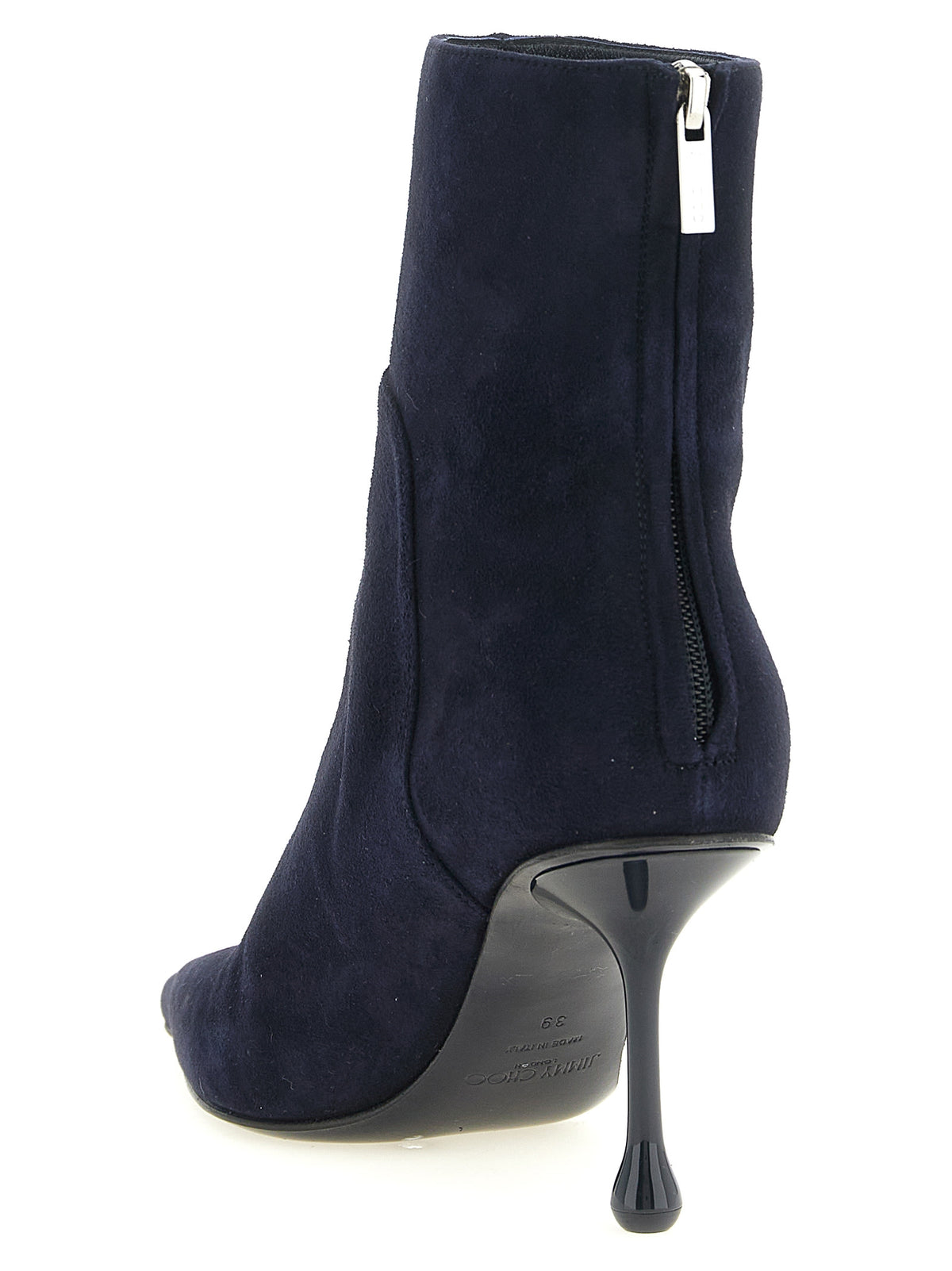 Jimmy Choo Cycas Suede Ankle Boots in Navy Blue | Made in Italy