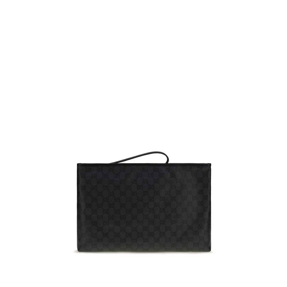 Gucci Essence Classic GG Fabric Pouch in Black | AW26