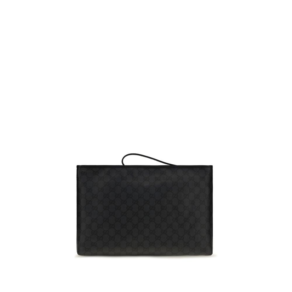 Gucci Essence Classic GG Fabric Pouch in Black | AW26