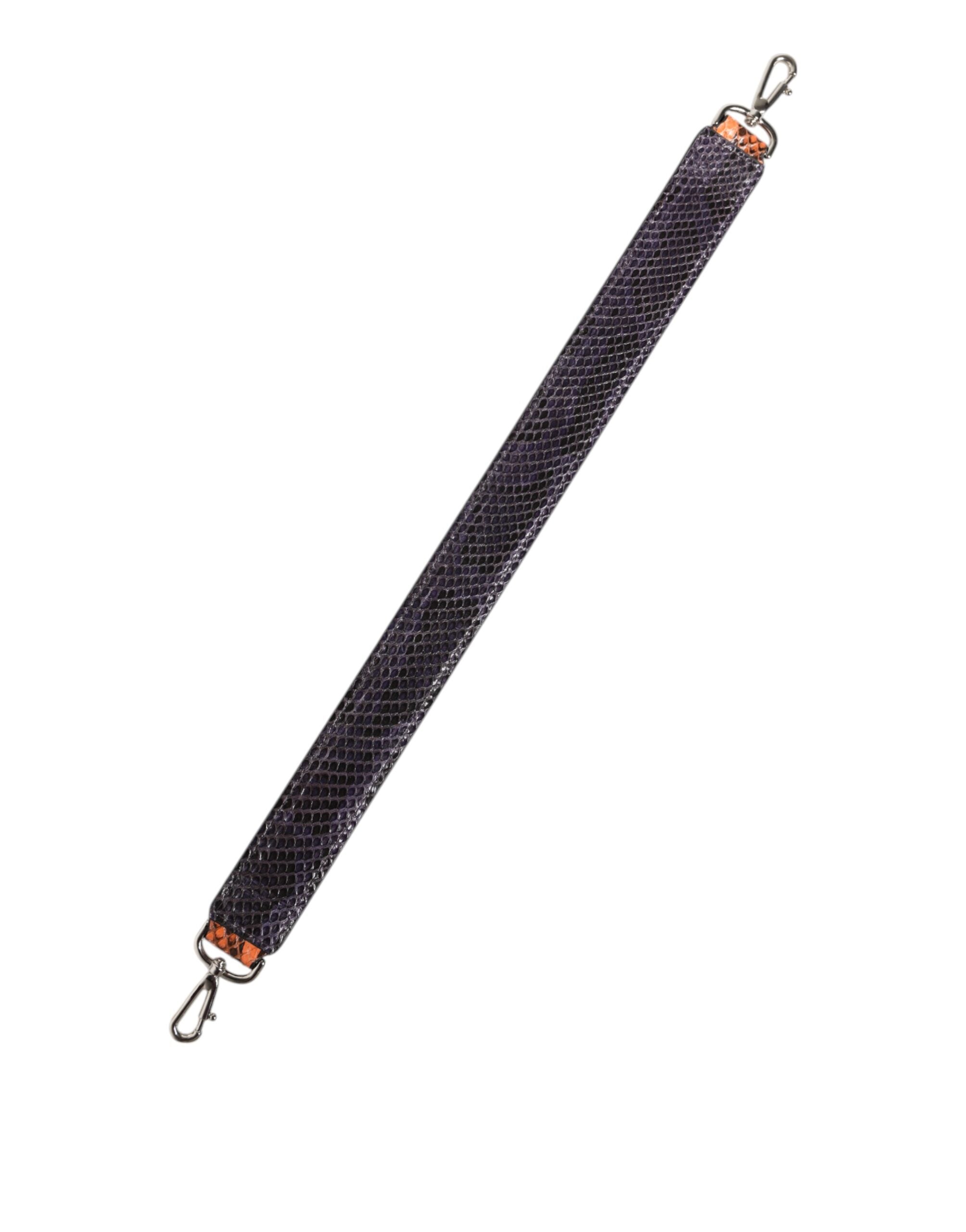 Orange Exotic Leather Bag Shoulder Strap
