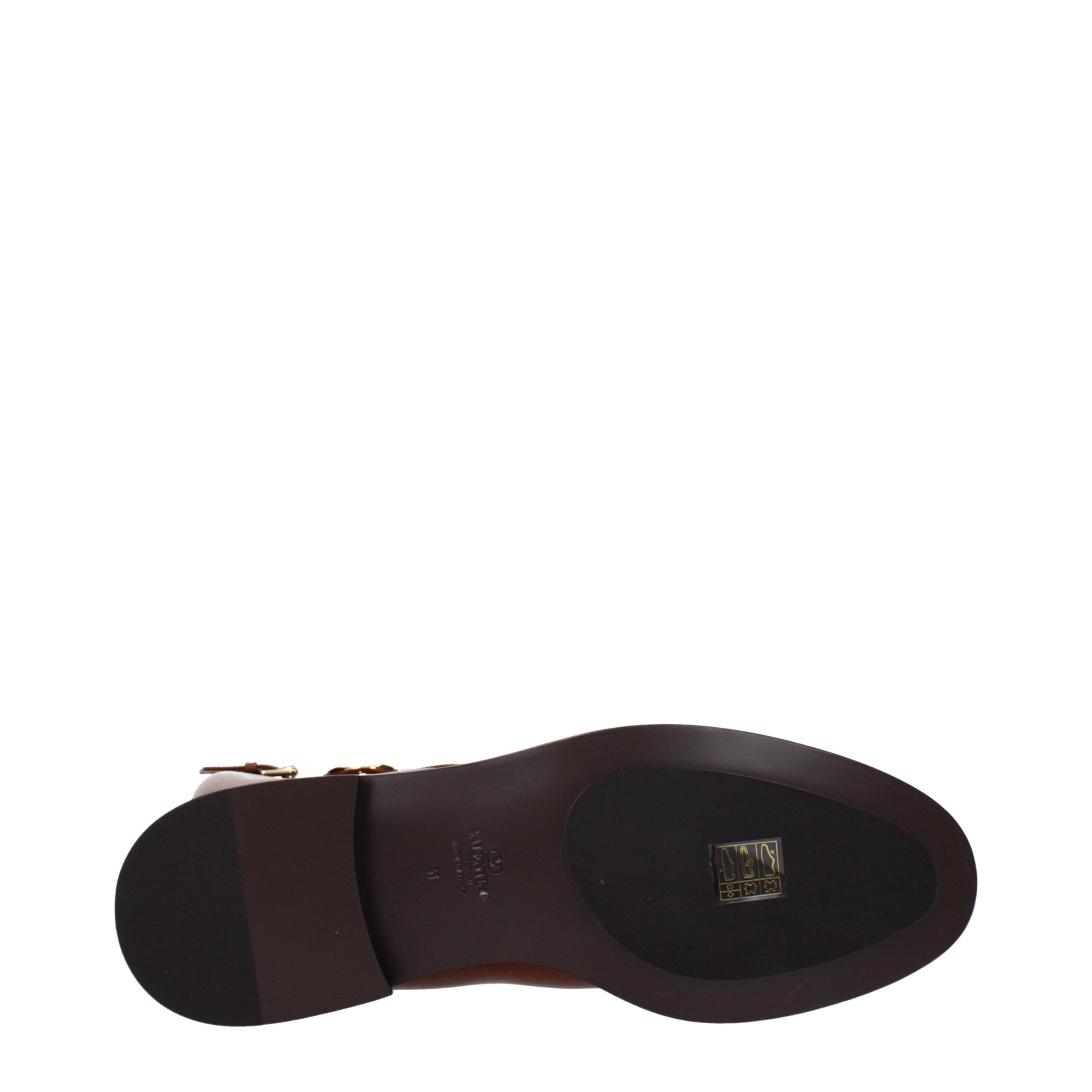 Valentino Garavani VLogo Signature Knee-High Riding Boots in Tobacco Leather