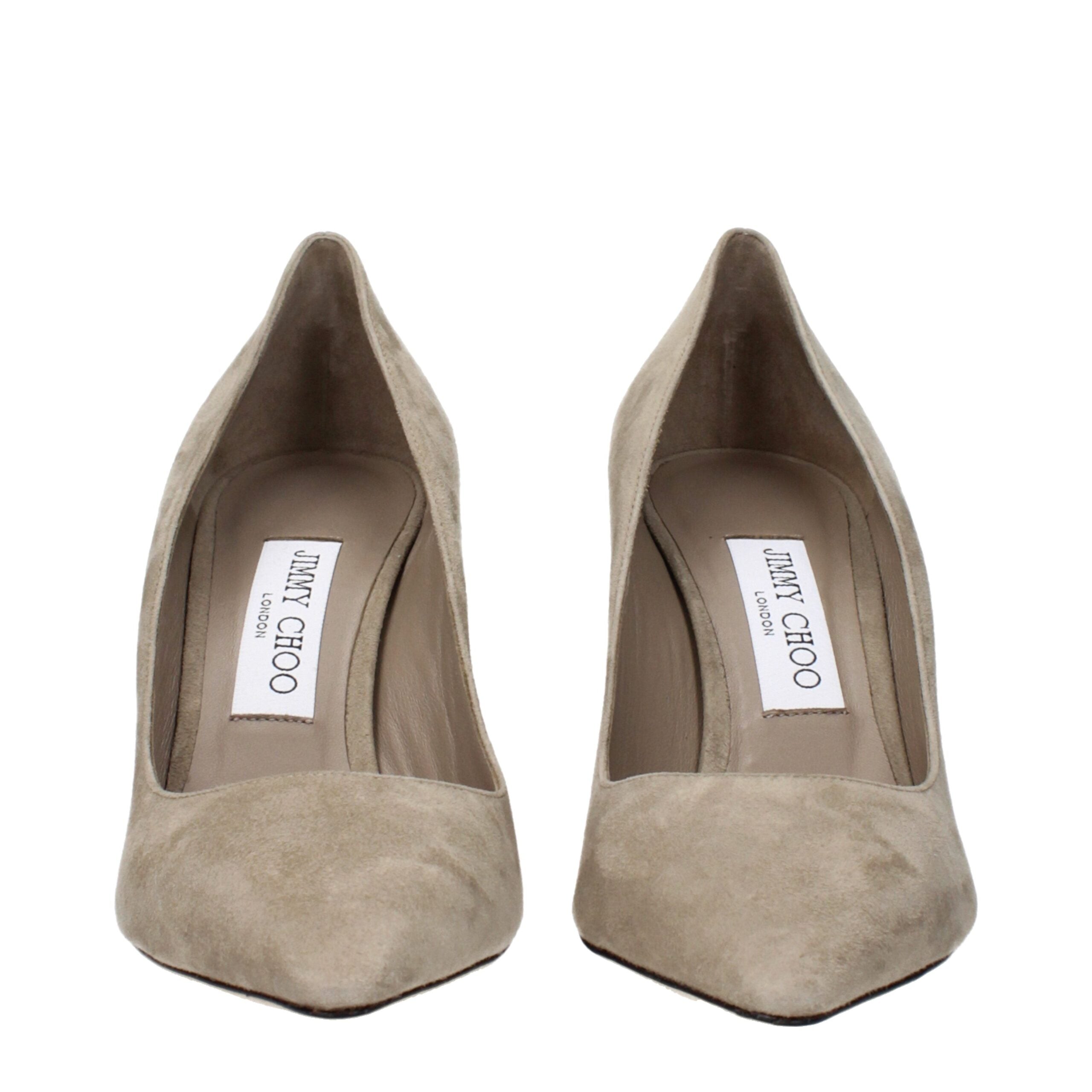Jimmy Choo Romy 85 Gray Suede High Heel Pumps