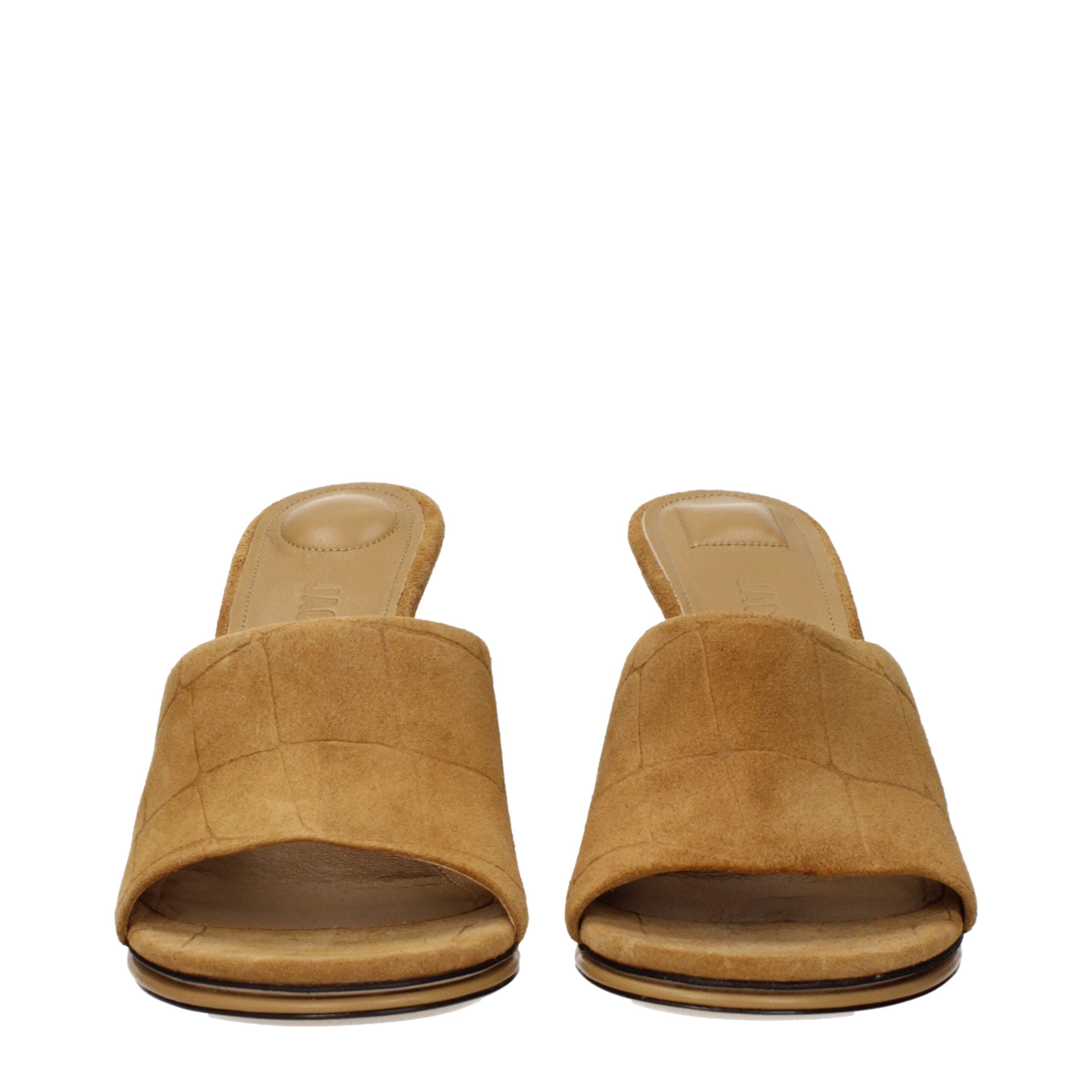 Jacquemus Brown Suede Stiletto Heel Sandals