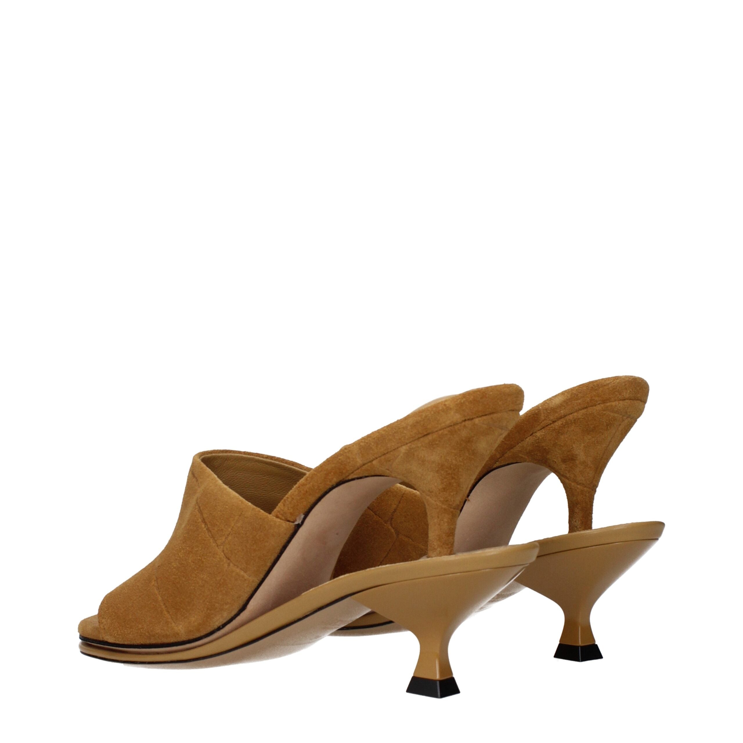 Jacquemus Brown Suede Stiletto Heel Sandals