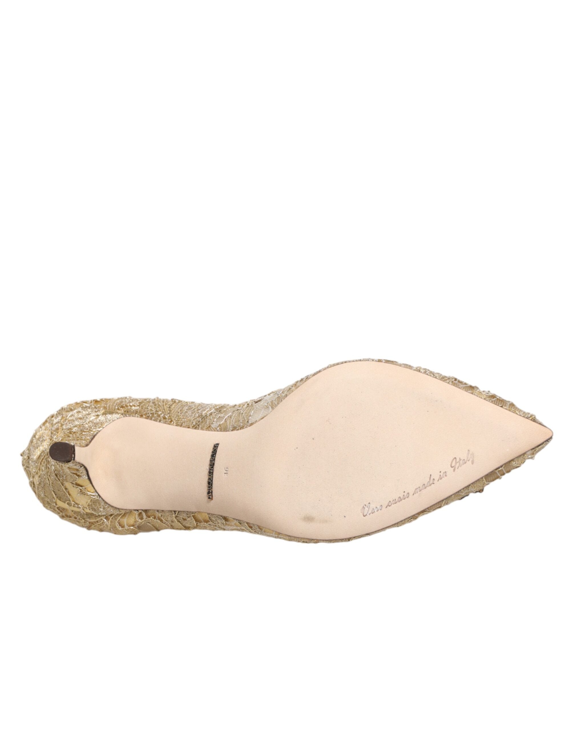 Gold Taormina Lace DEVOTION Pumps Shoes