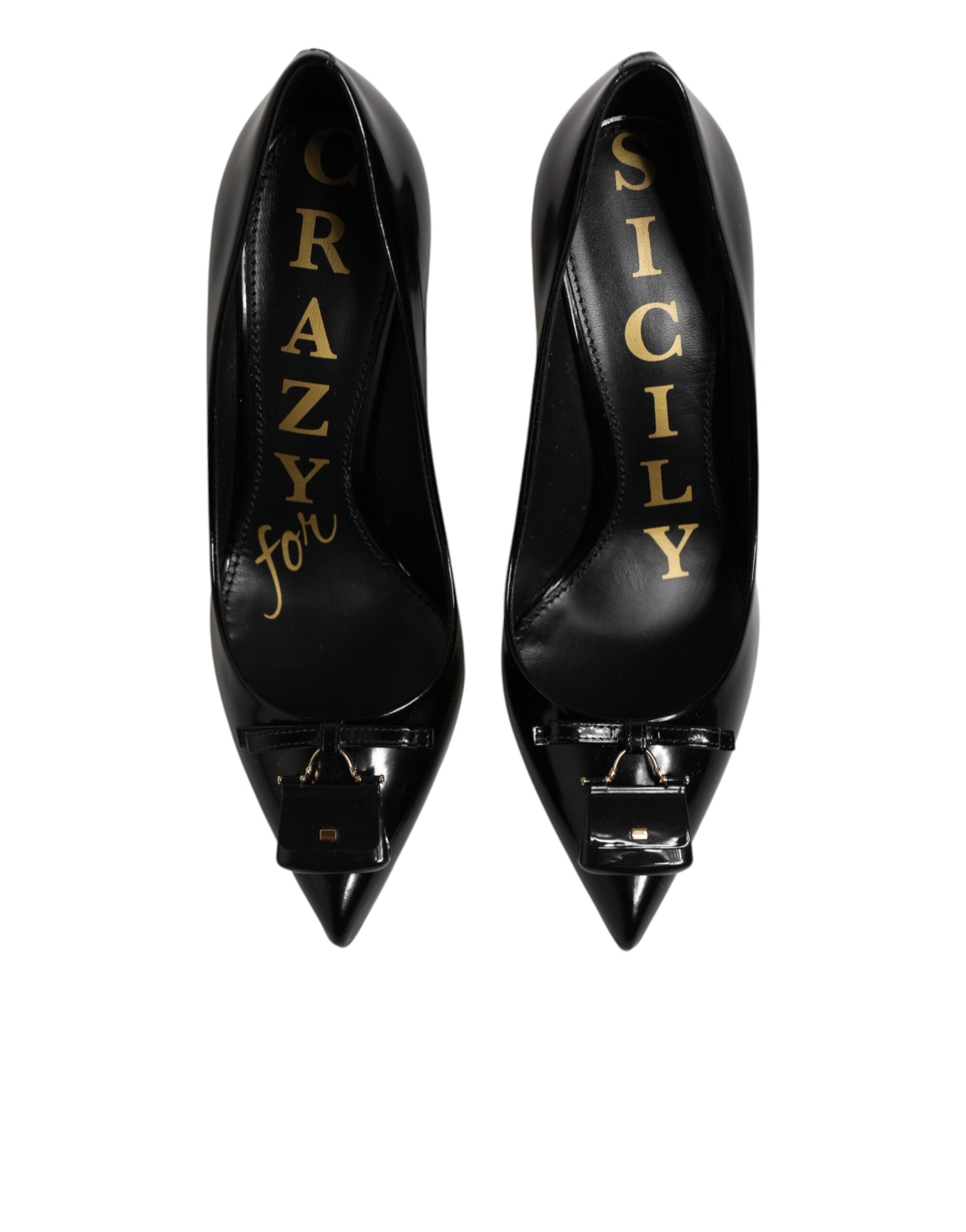 Black Bag Embellished Heels Pumps Shoes