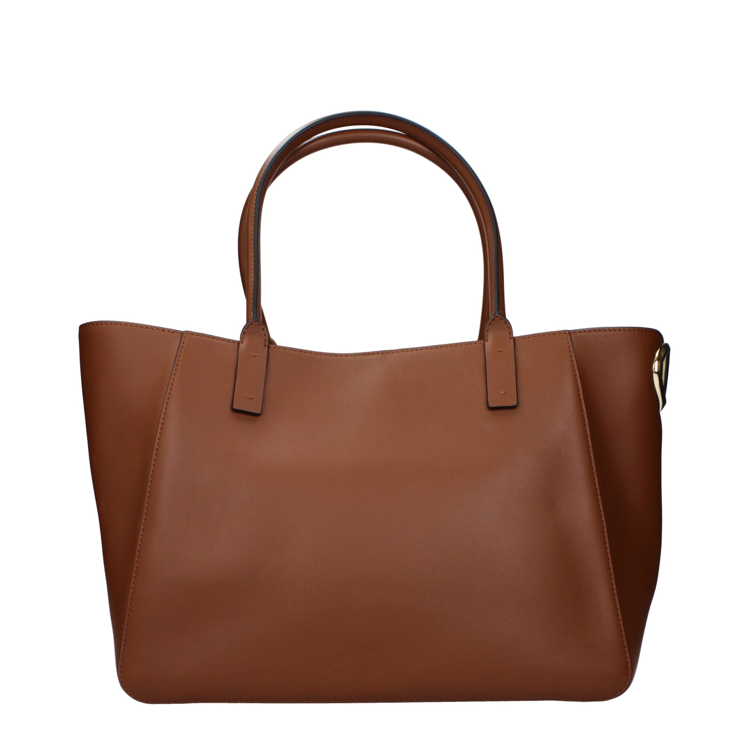 Valentino Garavani Smooth Leather Tote Bag in Brown