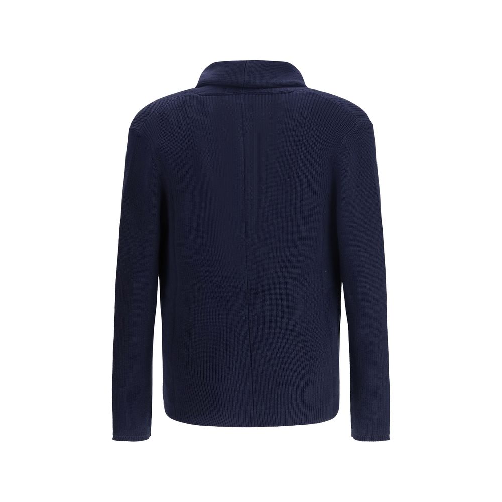 Brunello Cucinelli Blue Cotton Cardigan
